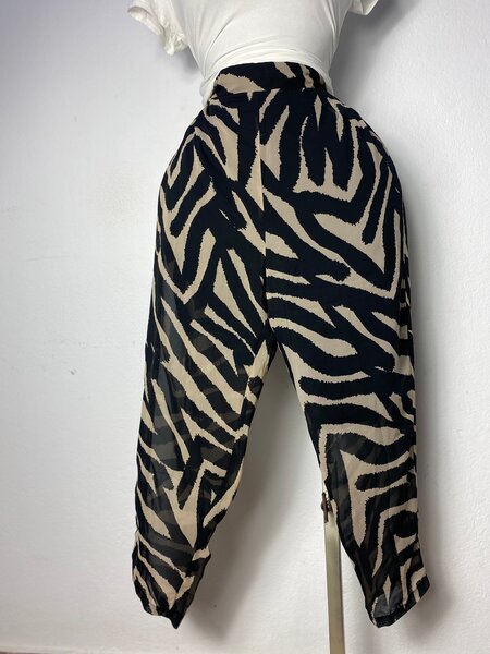 Pantalon imprimé zèbre chic