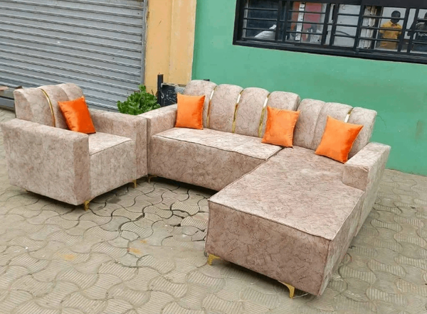 Canapé d'angle moderne beige
