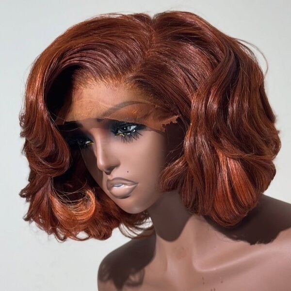 Perruque bouclée en dentelle