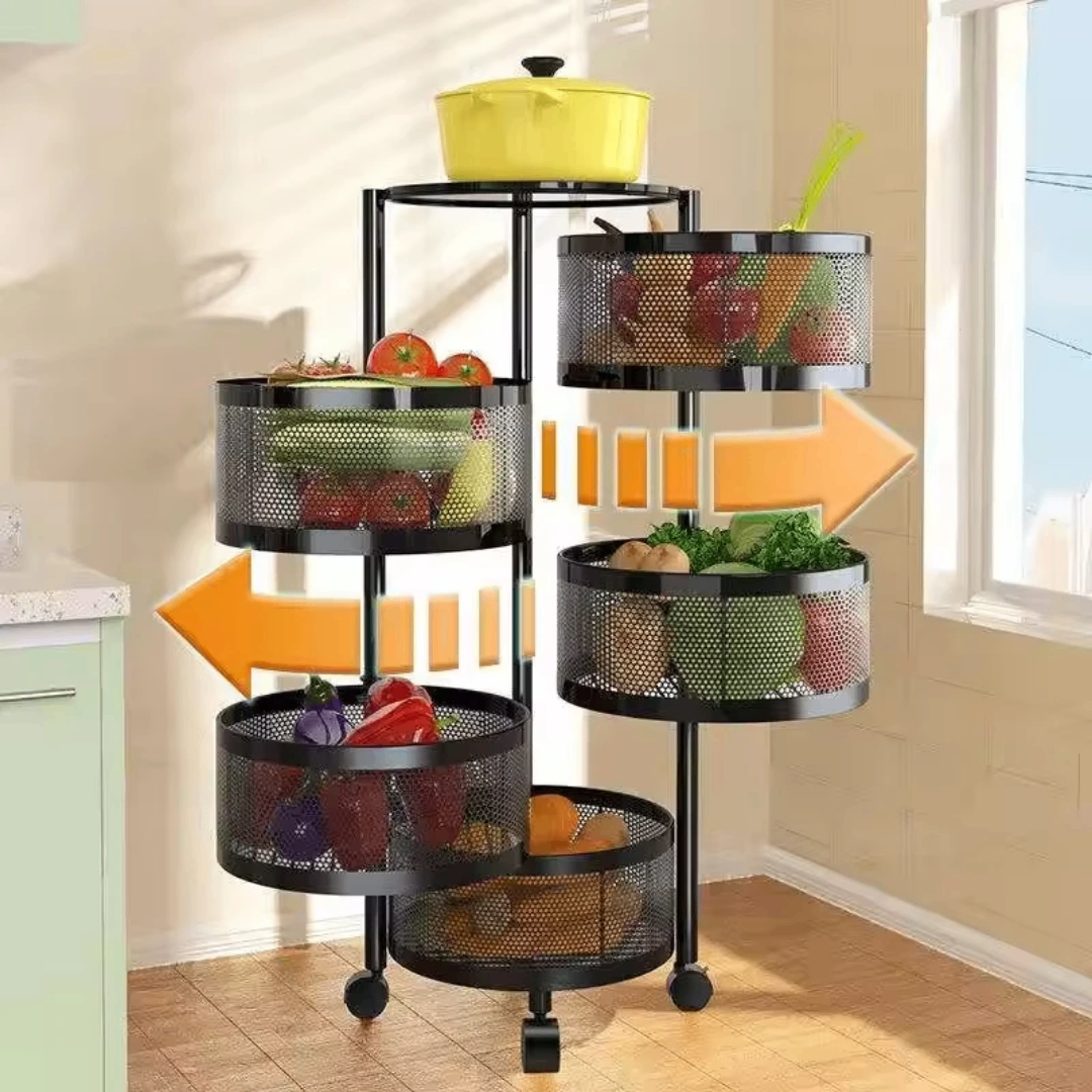 Étagère de rangement rotative pour cuisine