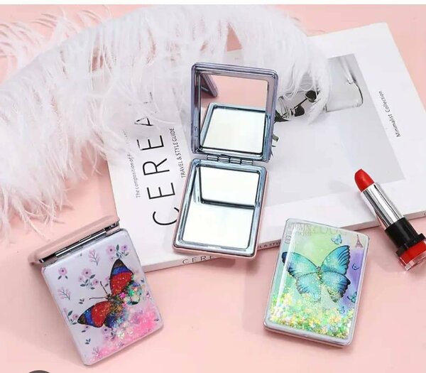 Miroir de poche papillon