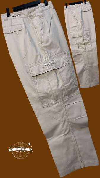 Pantalon cargo beige homme