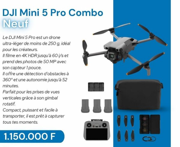 Drone DJI Mini 5 Pro Combo