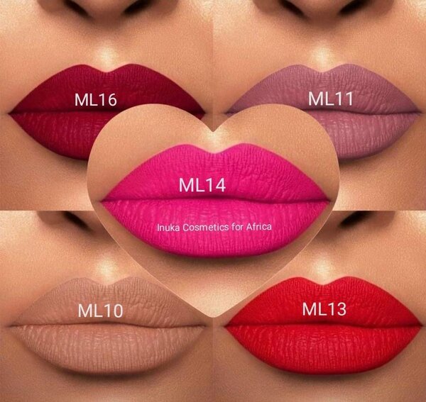 Inuka lipsticks matte and satin