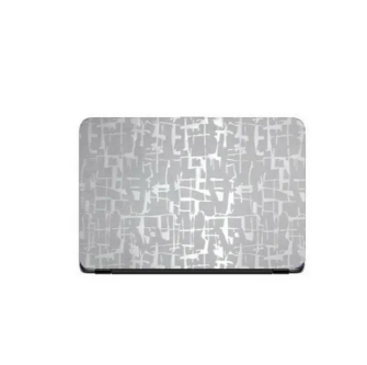 Universal Laptop Back Skin Scripture Texture -Laptop Back Skin Sticker- Silver