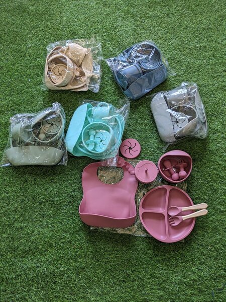 Baby feeding sets (6pcs) & folding feeding sets