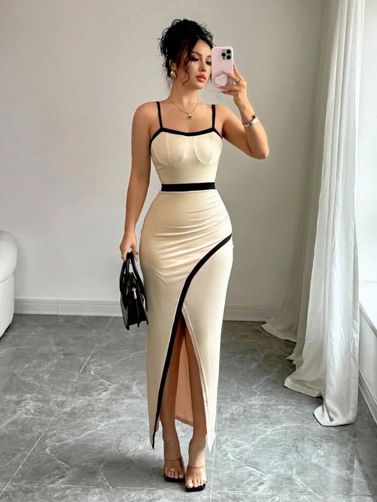 Robe Élegante Taille Haute