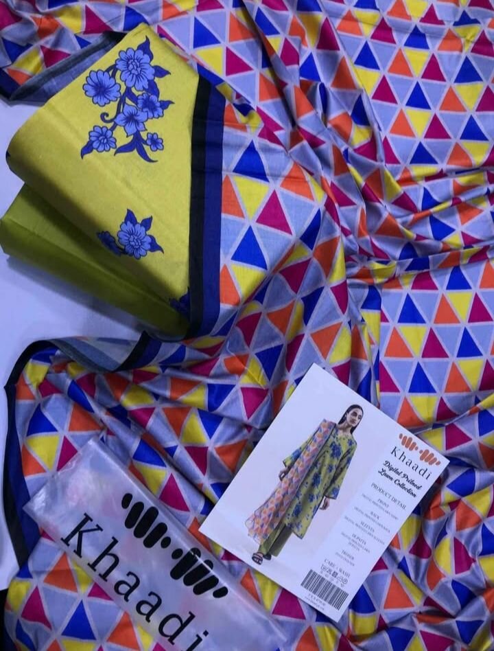 Khaddi 3 pcs lawn suit