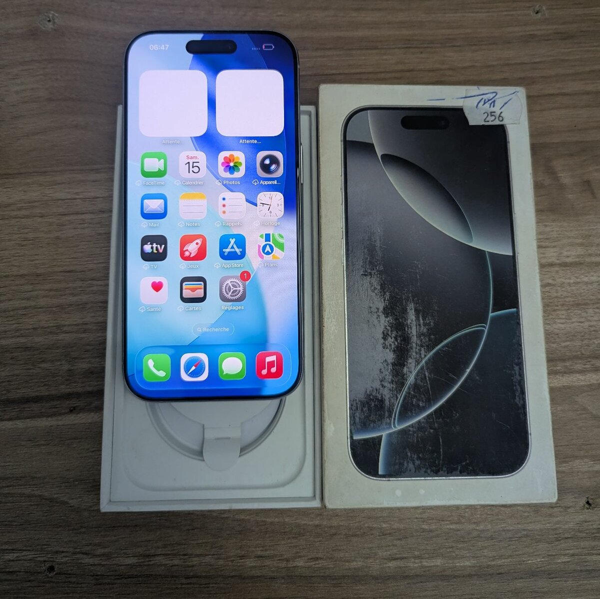 iPhone 15 Pro 256 Go Blanc