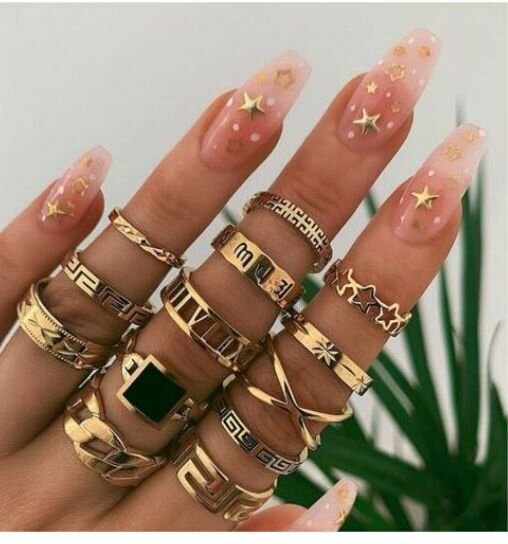 Bagues dorées tendance