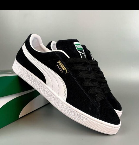 Baskets en daim noir pour homme