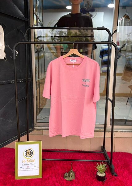 T-shirt rose décontractée