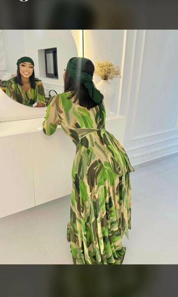 Robe longue à imprimé camouflage
