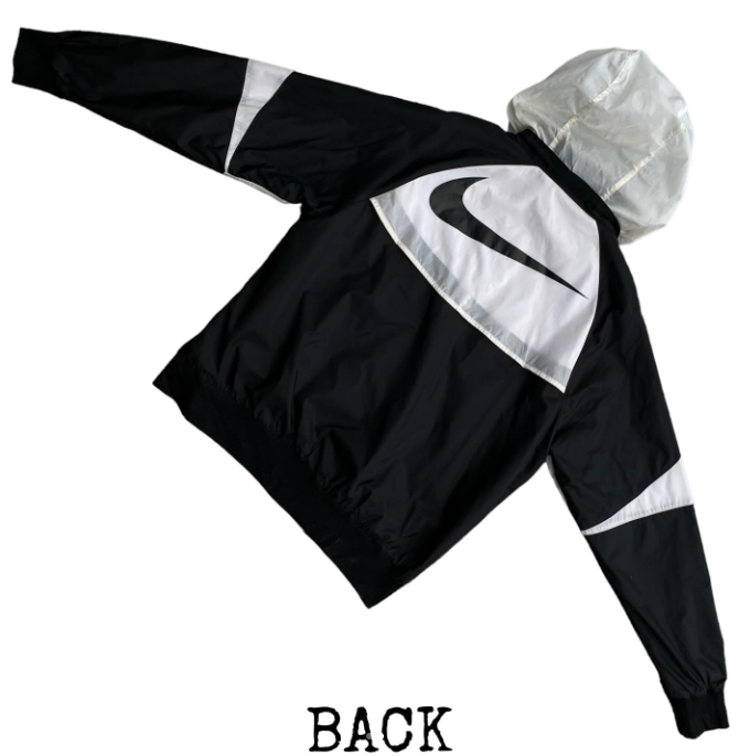 Black & white Adidas windbreaker