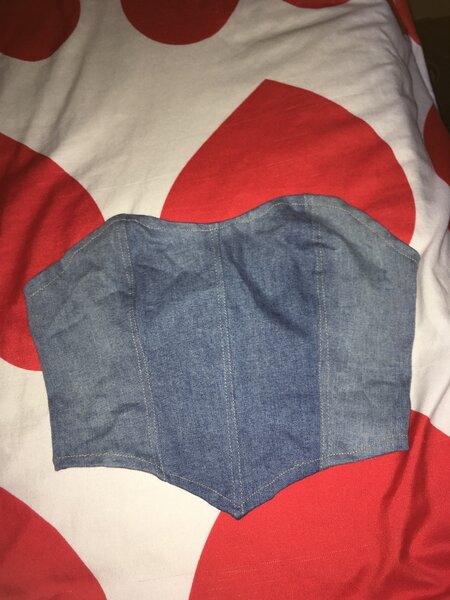 Bustier en jean élégant