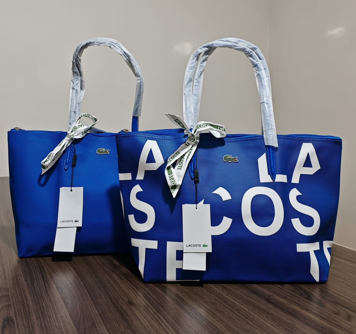 Sac cabas Lacoste bleu élégant