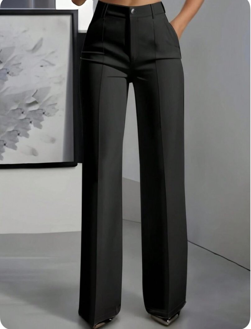 Women's Elegant Black Trousers