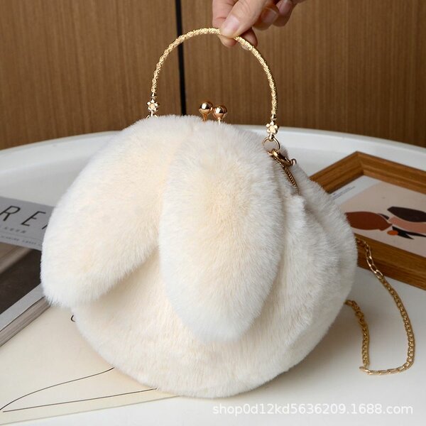 Sac à Main Peluche Rond Lapin