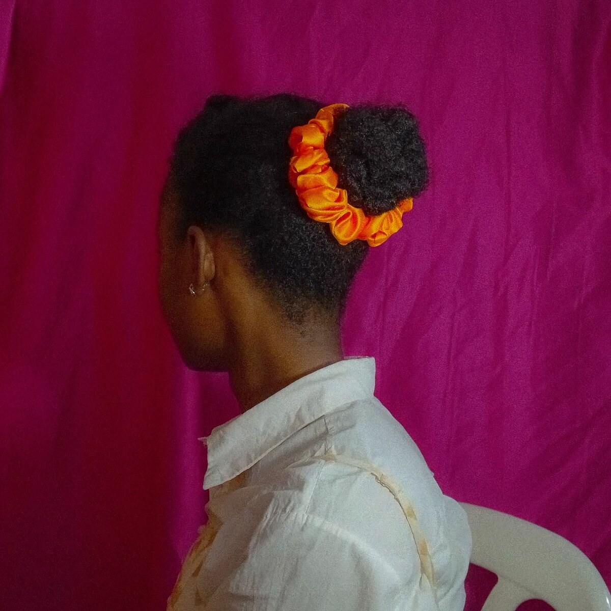 Chouchou satin orange (S)