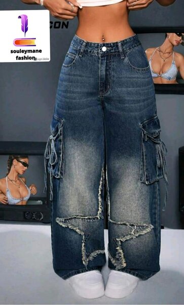 Jean baggy femme décontracté