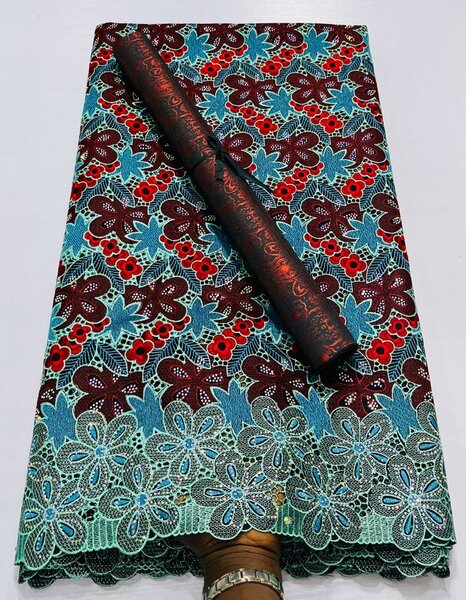 Tissu dentelle floral