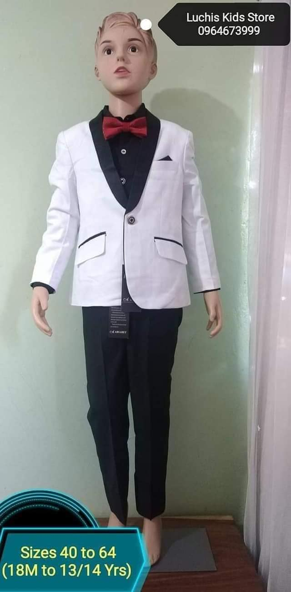 3 Pcs Smart suits(Long sleeved shirt,trousers,white jacket)