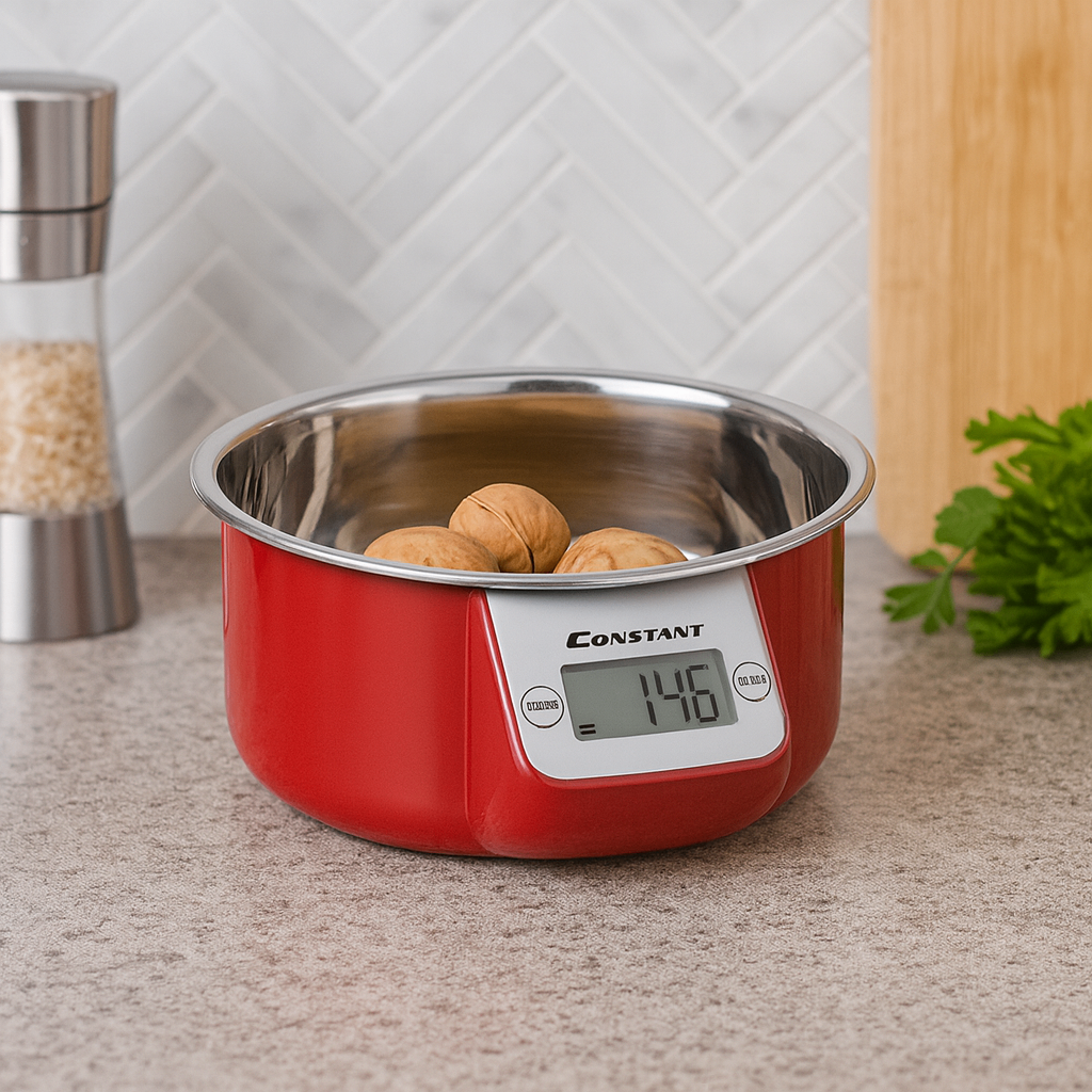 Balance de cuisine numérique rouge