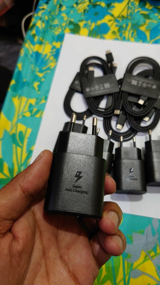 Samsung Galaxy 25w Super Fast PD Charger with PD Cable 100%