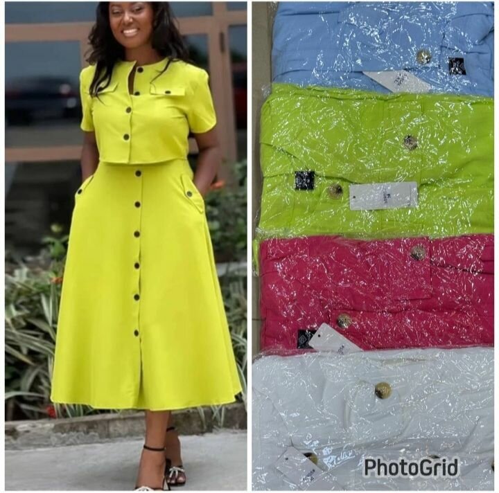 Robe Élégante Boutonnée Femme