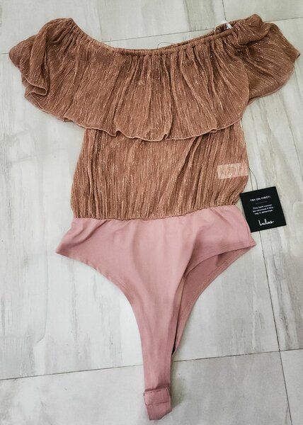 Lulus Rose Sheer Bodysuit