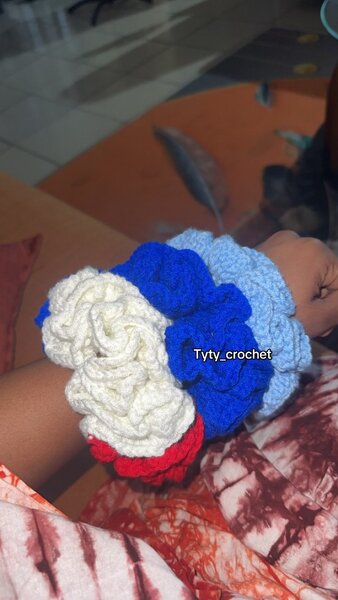 Chouchous en crochet colorés