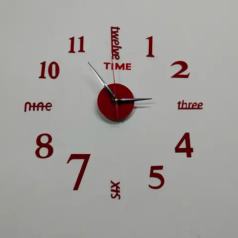 3d clock sticker