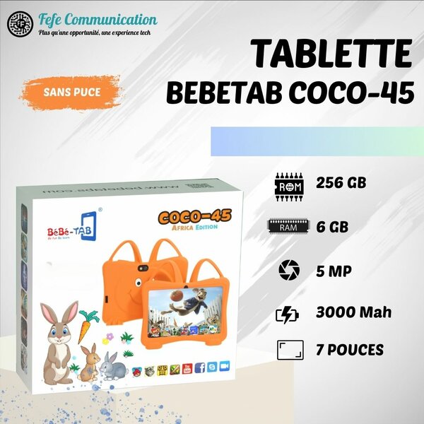 Tablette Bebe Tab Coco 45 - 256 GB