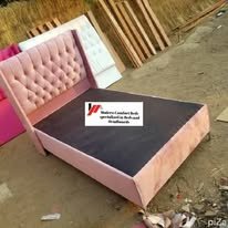 custom made bed with a high base