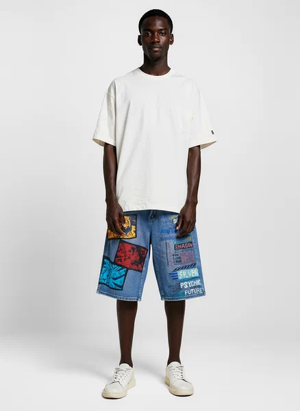 Short en jean Sonic custom