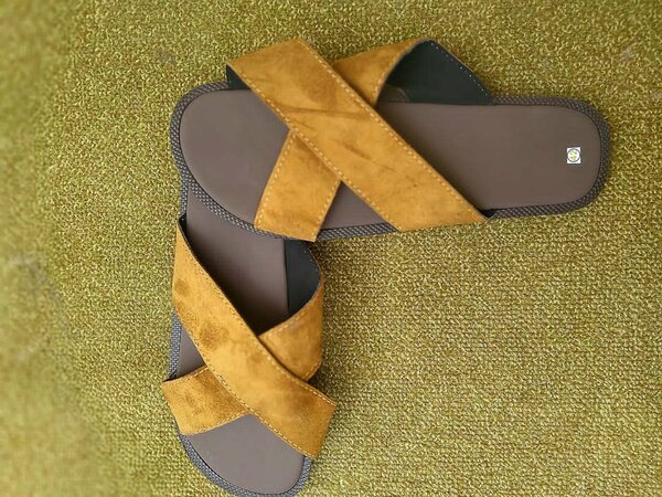Kumasi made leather slippers for men