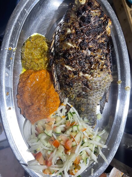 Poisson grillé savoureux