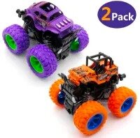 Pack Of 2 Monster Truck Friction Car 4 x 4 For Kids