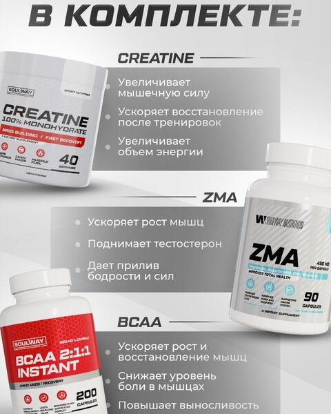 Гейнер+протеин+креатин+BCAA+ZM