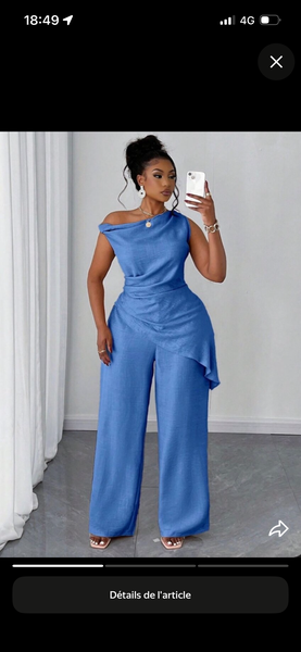 Combinaison élégante bleue