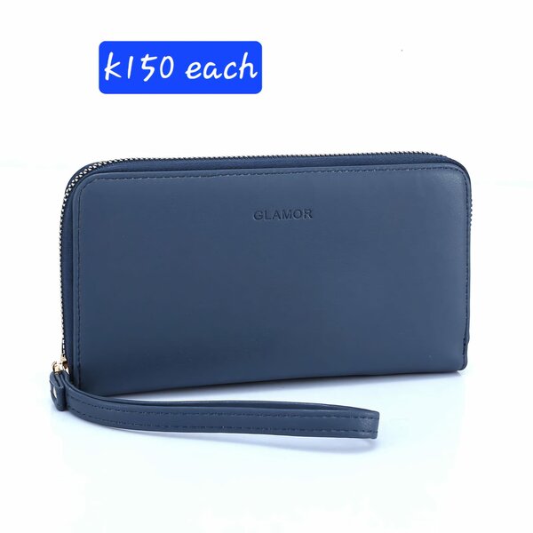 Dark blue leather wallet