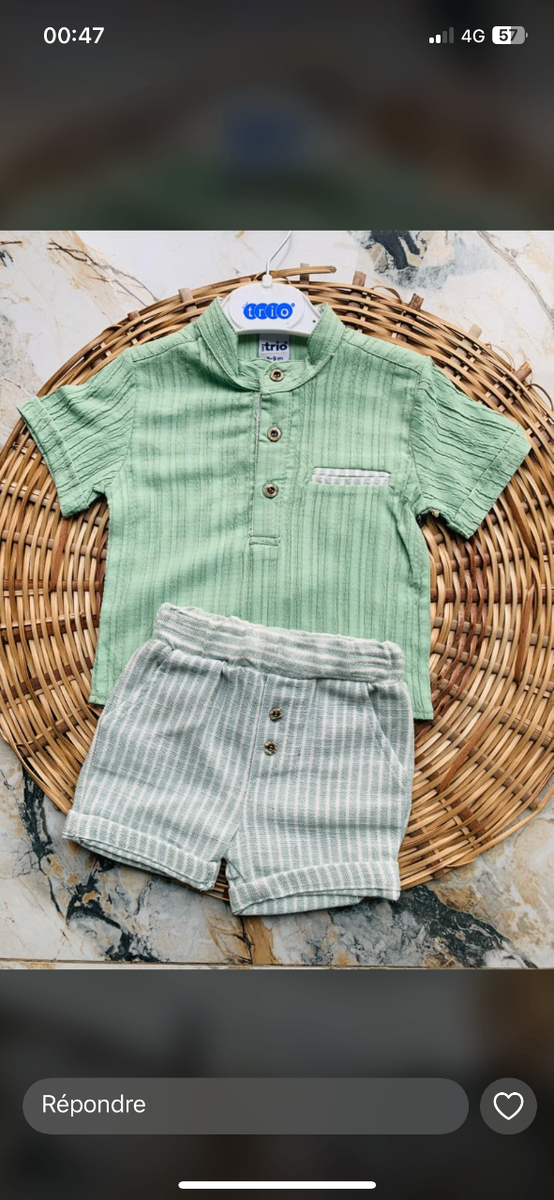 Ensemble bébé élégant été