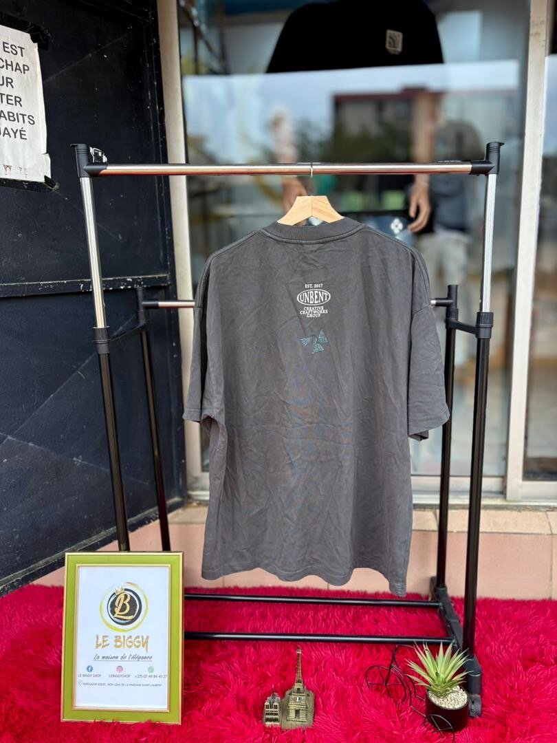 T-shirt oversize noir unisexe