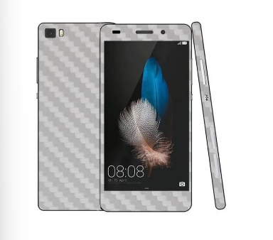 Huawei P8 Lite 2016 White Carbon Fiber Texture Mobile Skin