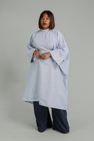 Robe longue ample rayée élégante