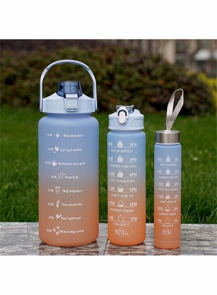 3PCS SPORTS WATER BOTTLES SET DRINKING BOTTLES CUPS
