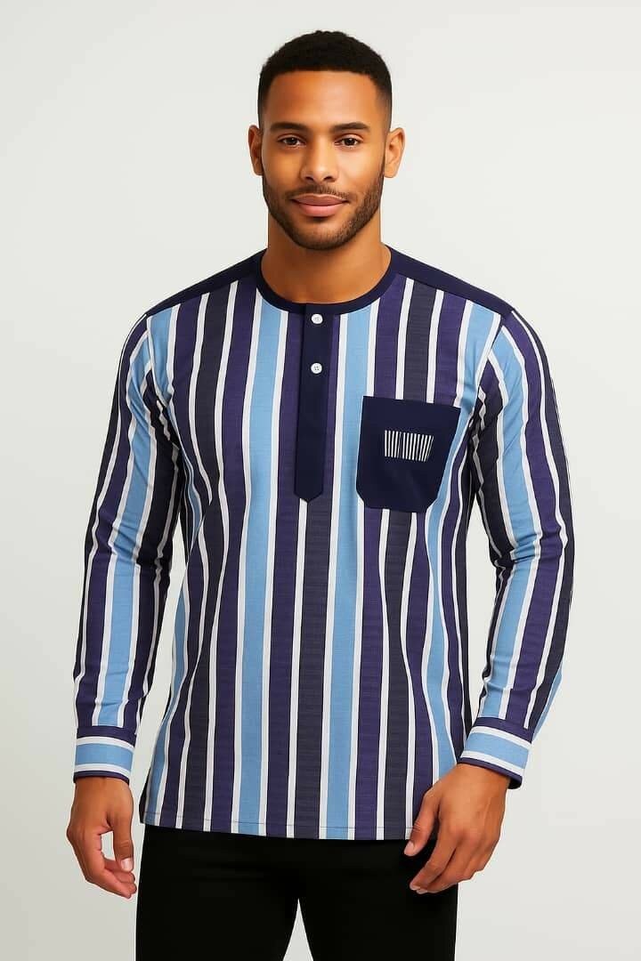 Chemise à Rayures Homme Élégante