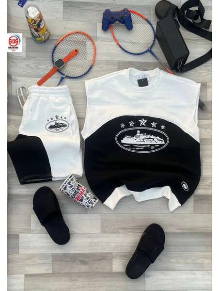 Ensemble sport chic blanc et noir