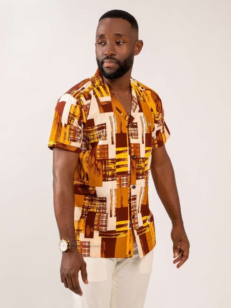 Mens Revere Print Shirt