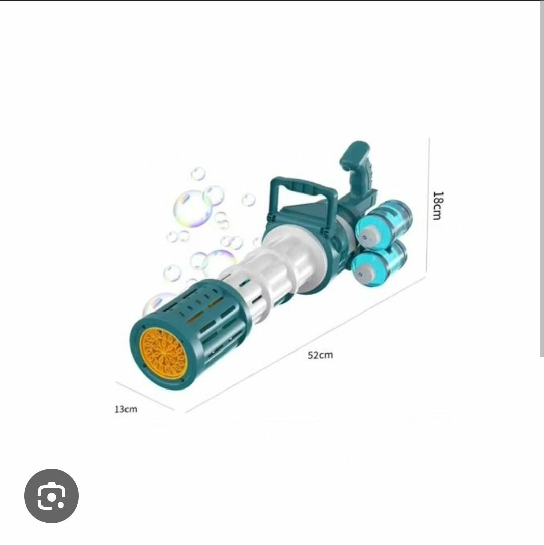 Pistolet à Bulles Gatling Électrique